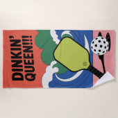 Pickleball Dinkin' Queen!!! Geschenk Strandtuch (Vorderseite)