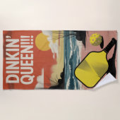 Pickleball Dinkin' Queen!!! Geschenk Strandtuch (Vorderseite)