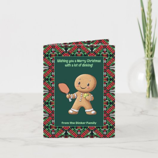 Pickleball 🎄 Dinking Delight Feiertagskarte (Vorderseite)