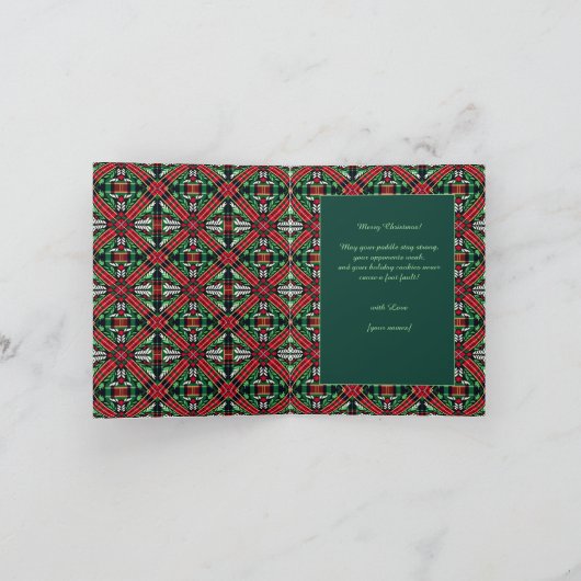 Pickleball 🎄 Dinking Delight Feiertagskarte (Innenseite)