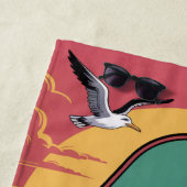 Pickleball Dinks & Drinks Beach Vibe Grafik Strandtuch (Beispiel)