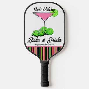 Pickleball Dinks & Drinks Cosmo Personalisiert Schläger
