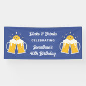 Pickleball Dinks & Drinks Personalisiert Banner (Horizontal)