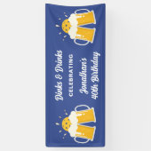 Pickleball Dinks & Drinks Personalisiert Banner (Vertikal)