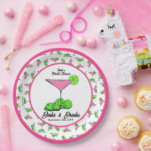 Pickleball Dinks & Drinks Pink Cosmo Cocktails  Pappteller (Party)