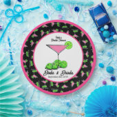 Pickleball Dinks & Drinks Pink Cosmo Cocktails  Pappteller (Party)