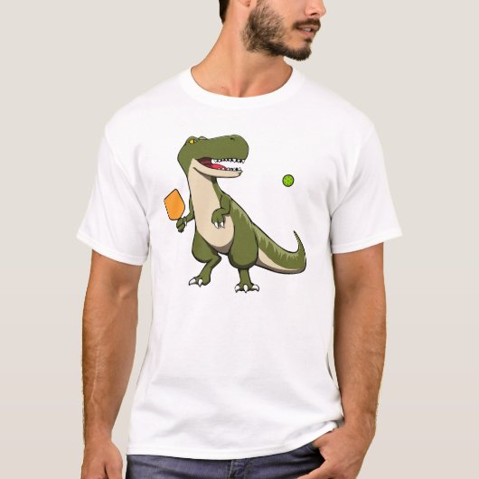 Pickleball Dinosaur T-Rex T-Shirt (Vorderseite)