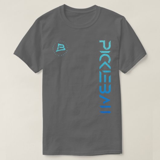 Pickleball Distressed Blue Gradient Casual Design  T-Shirt (Design vorne)