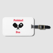 Pickleball Diva Gepäckanhänger (Vorderseite (Horizontal))