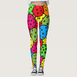Pickleball Dotall Ball Party Color Pop Leggings