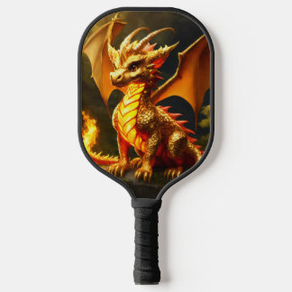 Pickleball Dragon: Eine Design-Fusion aus Feuer un Schläger