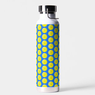 Pickleball-Druck Gelb und Blau Trinkflasche