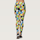 Pickleball Druck, multi Farbe Leggings (Rückseite)