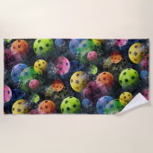 Pickleball Druck Strandtuch (Vorderseite)
