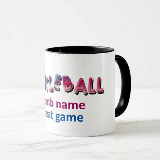 Pickleball Dumb Name cooolorful2 Tasse (VorderseiteRechts)