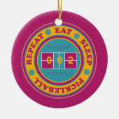 Pickleball Eat Sleep Pickleball-Maroon benutzerdef Keramik Ornament (Vorne)