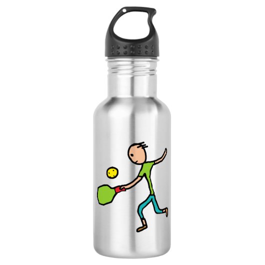 Pickleball Edelstahlflasche (Vorderseite)