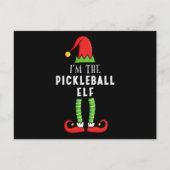 Pickleball Elf Weihnachts-Matching Familiengeschen Postkarte (Vorderseite)