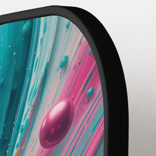 Pickleball Energy Swirl - Abstraktes Motion Poster Pickleball Schläger (Linke Seite)