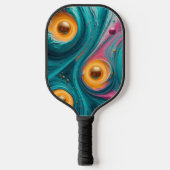 Pickleball Energy Swirl - Abstraktes Motion Poster Pickleball Schläger (Vorderseite)