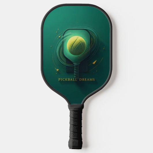 Pickleball Energy Swirl - Abstraktes Motion Poster Pickleball Schläger (Rückseite)