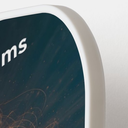 Pickleball Energy Swirl - Abstraktes Motion Poster Pickleball Schläger (Linke Seite)