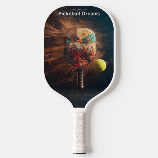 Pickleball Energy Swirl - Abstraktes Motion Poster Pickleball Schläger (Vorderseite)
