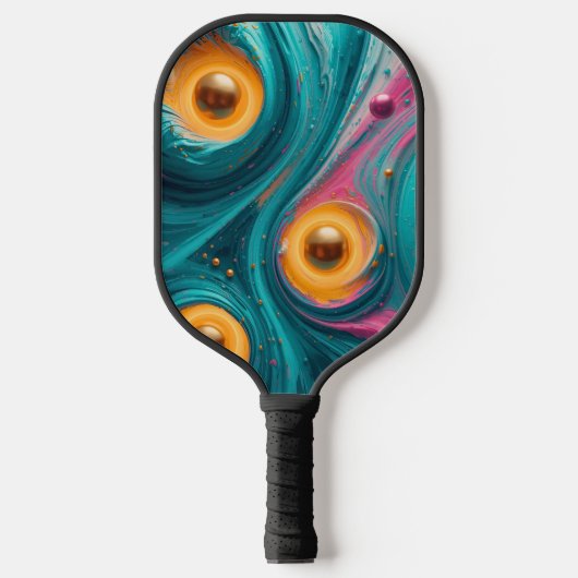 Pickleball Energy Swirl - Abstraktes Motion Poster Schläger (Vorderseite)