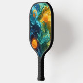 Pickleball Energy Swirl - Abstraktes Motion Poster Schläger (Links)
