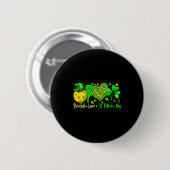Pickleball-Enthusiast St. Patrick's Day Spieler Te Button (Vorne & Hinten)