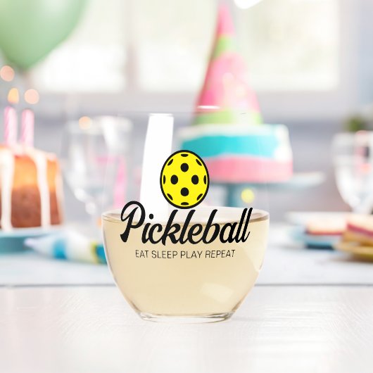 Pickleball-Enthusiast Weinglas Ohne Stiel (Insitu (Geburtstag))