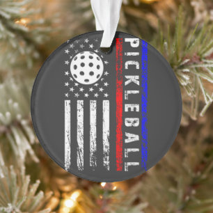 Pickleball-Enthusiasten 4. Juli Amerikanische Flag Ornament