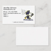 Pickleball Enthusiasten Business Card Visitenkarte (Vorne/Hinten)