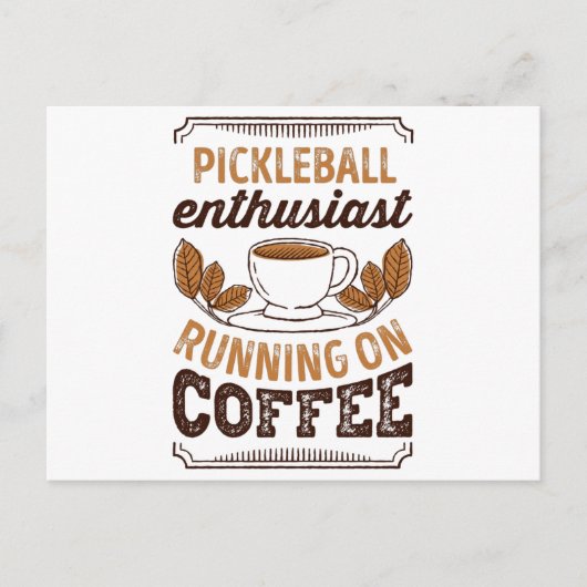 Pickleball-Enthusiasten, die auf einem Kaffeegesch Postkarte (Vorderseite)