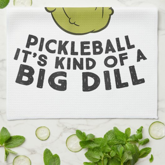 Pickleball Es ist eine Art großer Dill Pickles Pun Geschirrtuch (Gefaltet)