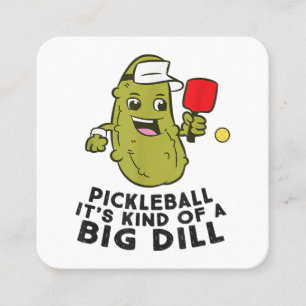 Pickleball Es ist eine Art großer Dill Pickles Pun Quadratische Visitenkarte