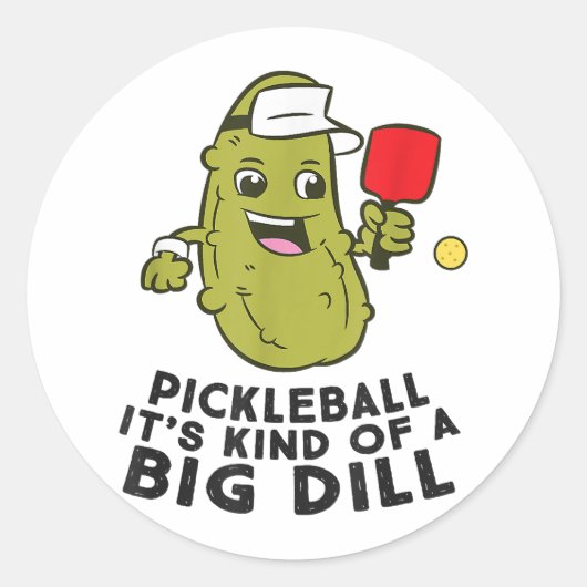 Pickleball Es ist eine Art großer Dill Pickles Pun Runder Aufkleber (Vorderseite)