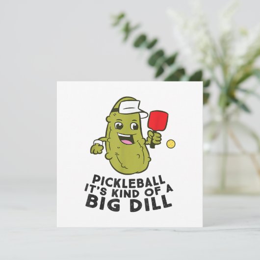 Pickleball Es ist eine Art großer Dill Pickles Pun Save The Date (Stehend Vorderseite)