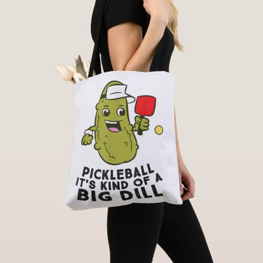 Pickleball Es ist eine Art großer Dill Pickles Pun Tasche (Von Nahem)