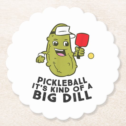 Pickleball Es ist eine Art großer Dill Pickles Pun Untersetzer (Vorderseite)