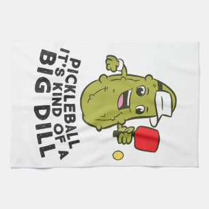 Pickleball Es ist irgendwie eine große Dill Gurken Geschirrtuch
