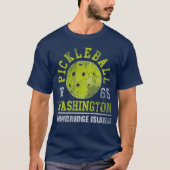 Pickleball Est.1965 Washington Bainbridge Insel T-Shirt (Vorderseite)