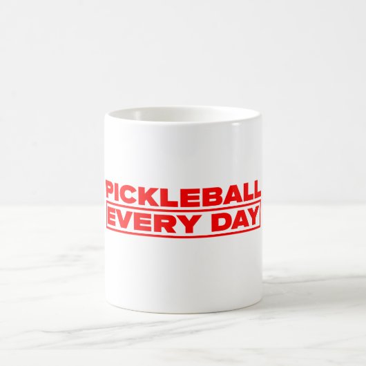 Pickleball Every Day - Red Logo - White Mug Kaffeetasse (Mittel)