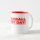 Pickleball Everyday White and Red Mug Zweifarbige Tasse (VorderseiteRechts)