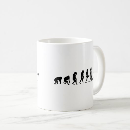 Pickleball Evolution Funny Pickleball Kaffeetasse (VorderseiteRechts)