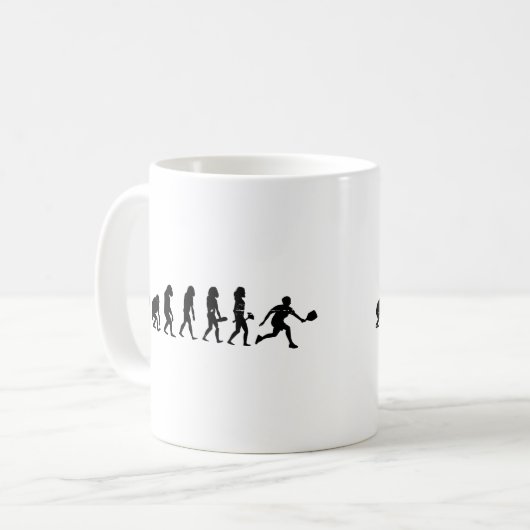 Pickleball Evolution Funny Pickleball Kaffeetasse (Vorderseite Links)