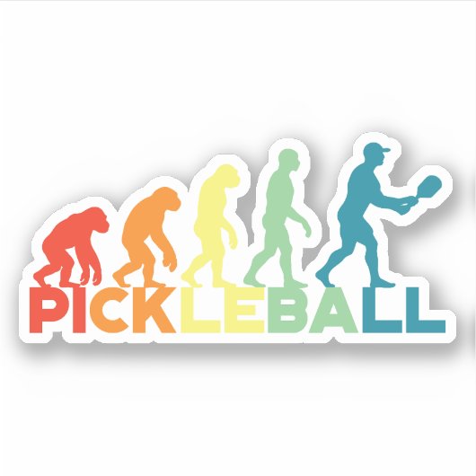 Pickleball-Evolution-Individuelle Name Aufkleber (Vorderseite)