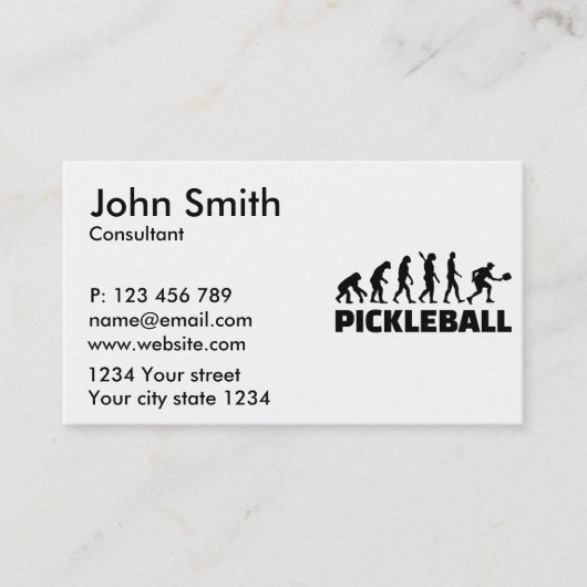 Pickleball-Evolution Visitenkarte (Vorderseite)
