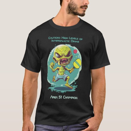 Pickleball Extraterrestriale Dinks & Smashes T-Shirt (Vorderseite)