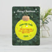 Pickleball Fan Personalisierte Weihnachtskarte Dankeskarte (Stehend Vorderseite)